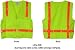 Surveyors Vest Lime w/ Orange Stripes LG size