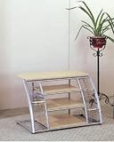 BEAUTIFUL OAK & METAL FINISH MODERN TV STAND