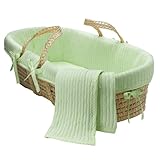 Tadpoles Basics Green Moses Basket