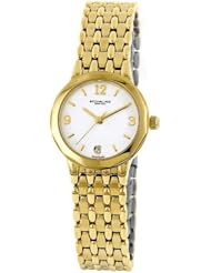 Stuhrling Original Womens 604.12332 Classic Ascot Marquis Swiss Quartz Ultra Slim Date Gold Tone Watch