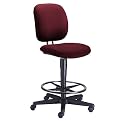 ComforTask Swivel Stool- Burgundy/ Black