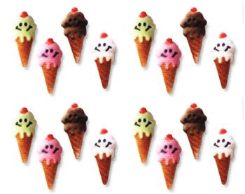 Ice Cream Cakes, Cupcakes, Cookies - Ice Cream Cone Shaped Edible Hard Sugar Decorations... by Lucks