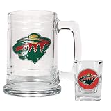 Minnesota Wild Beer Mug And Shot Glass Boilermaker Set