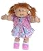 Cabbage Patch Kids 16" Doll:  Red Haired Girl in Pink Dress with Sweater