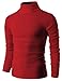 H2H Men's Basic Ribbed Cotton Thermal Turtleneck T-Shirts