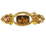 Round Square Cushion Decorative Rhinestone Pin Brooch
