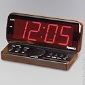 Geneva Clock #4018 1.8 LED Black Alarm Clock