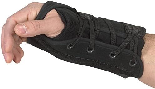 Lace-Up Right Hand Wrist Support, Black, Medium