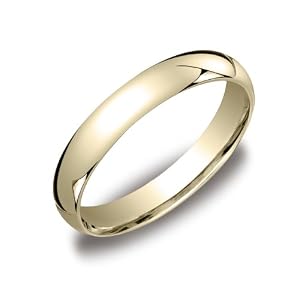 14k Yellow Gold 4mm Comfort Fit Mens