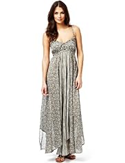 Indigo Collection Pure Cotton Block Print Maxi Dress