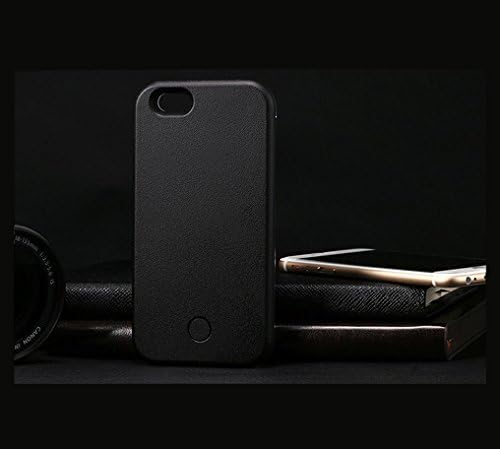 iPhone 6 6S Winc LED Light Up Luminous Selfie Cell Phone Case Illuminated Back Cover for Apple iPhone 6S iPhone 6 (Black)