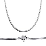 Pugster Necklace For Pandora Style Beads And Charms-17.7 Inches Chamilia Biagi Compatible