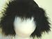 Bh6bb, Hand Crocheted Black Chenille Hat with Black Maribou Feather and Earflap for Infants and Toddlers