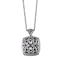 Sterling Silver Square Locket Pendant Necklace - 16"