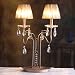 Lumax Lighting 0223TB-16AC 2L Ant. Copper Egyptian Empire Color Crystals Table Lamp
