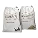 Set of 2 Canvas Veggie Bags - White