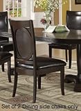 Set of 2 Dining Side Chair Transitional Style in Espresso Finish