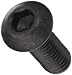 Black Oxide 12.9 Alloy Steel Button Head Socket Cap Screw, Hex Socket Drive, M6-1.00, 50 mm Length (Pack of 100)