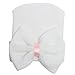 Gellwhu 5pcs Infant Baby Girls Striped Nursery Newborn Hospital Hat Cap with Big Bow White Pink Blue