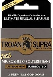 Trojan Supra Condoms - 3 Ea/Pack X 6 Pack