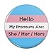 My Pronouns Are She Her Hers Gender Identity Pinback Button Pin Badge - 2.25