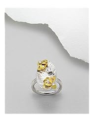 Flower CZ Ring In 92.5 Sterling Silver