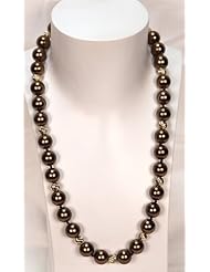 NJ design brown pearl necklace in 1.5 g of 18K gold