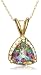 10k Yellow Gold Coated Mystic Topaz Pendant