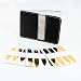 Black/White Leather Bi-Fold Money Clip Wallet for men Cheapest Gift (12 Gold Stainless Steel Metal Collar Stays) Y&G Money Clip MW1012