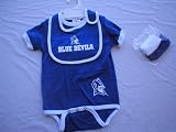 Duke Blue Devils Baby Onesie, Bib, and Booties, 6-9 mos