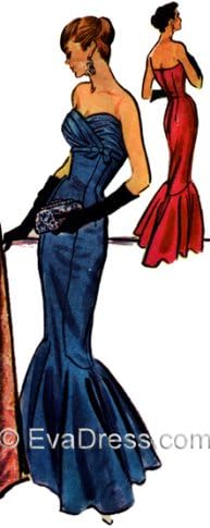 1956 Evening Dress and Coat Pattern (size-30" to 34" bust)