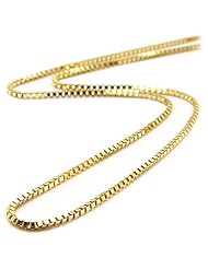 22" 0.8MM Box Chain in 14K Yellow Gold