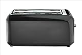 Krups TL6801 long slot 4-slice digital toaster in black.