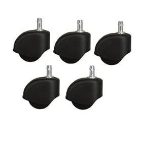 Heavy-Duty Casters for an Office Chair (with Zinc Plate) - Pack of 5