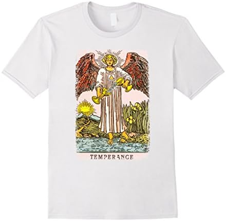 Men's TAROT CARD SHIRT Temperance Small White