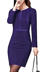 Full Length Above the Knee Round Neck Stretchy Long Sleeves Jumpsuit 