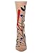 BlueQ Fox Dancing Cha Cha Cha Socks, Tan, One Size