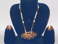 Jewelry For Girl Meenakari Necklace Set and Earrings In Multi Beads-3pc Set(Brand New) Free Shipping