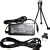 HQRP Replacement AC Adapter / Power Supply for Canon ZR10, ZR20, ZR25, ZR25MC Digital Camcorder - (incl. USA Plug & Euro Adapter) plus HQRP Black Mini Tripod