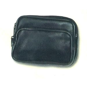 Buy Black Leather Double Zipper Coin Purse by XTRA