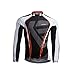 Men's Long Sleeve Cycling Jersey Breathable Full Zip Bicycle MTB Bike Shirt Running Jacket Sports Clothing