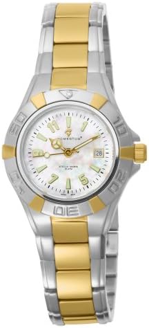 Momentum Women's 1M-DV39W0 Stella Maris Diamond-Accented 18k Gold and Stainless Steel Watch with Link Bracelet