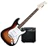 Starcaster by Fender Electric Guitar Starter Packs: Strat Electric Guitar (sunburst) $95