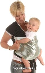 Moby D Wrap Baby Carrier - Sage w/ Black