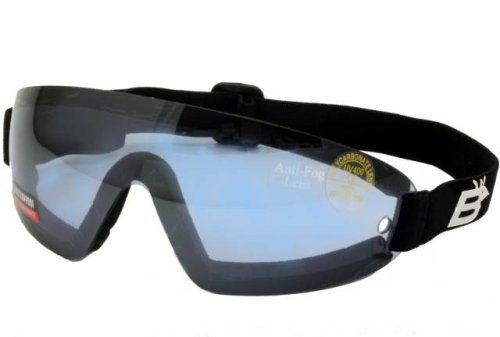 Birdz Eyewear Wing Infinity Blue Skies Mirror Anti Fog Skydiving Goggle