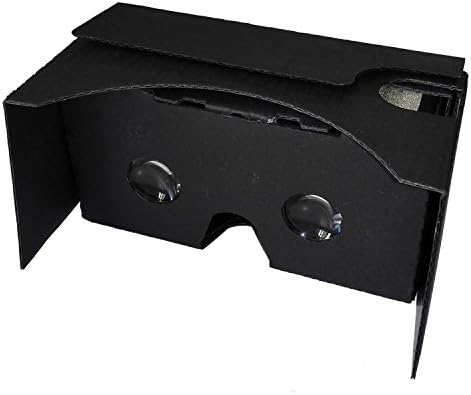 Google Cardboard Kit V2.0 VR Virtual Reality DIY 3D Glasses Compatible with 3-6 inch Screen for Smartphone with Headband Black Color