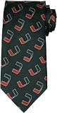 Miami Tie - University of Miami Green Necktie with U Logo