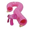 Bond 6929 Pink 50-Foot Coil Garden Hose With Free 8 Pattern Nozzle