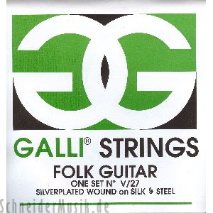 Produkt-Bild: Galli V27 FOLK GUITAR Silverplated on Silk & Steel