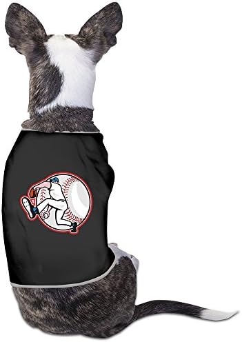 DABDOG Baseball Throw Ball Cartoon Aloysius Comfortable Fashion Dog Clohtes Medium Black